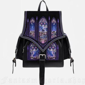 Restyle Fantasmagoria Northern Lights Backpack - Faux Suede (Vegan)